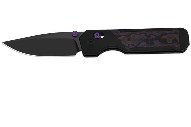Obraz dla Nóż składany Kizer Militaw 315, Ki3634.31CDA1, Matte DLC Ultra Elmax, Black Aluminum/FatCarbon Purple Haze, projekt Jonathan Styles