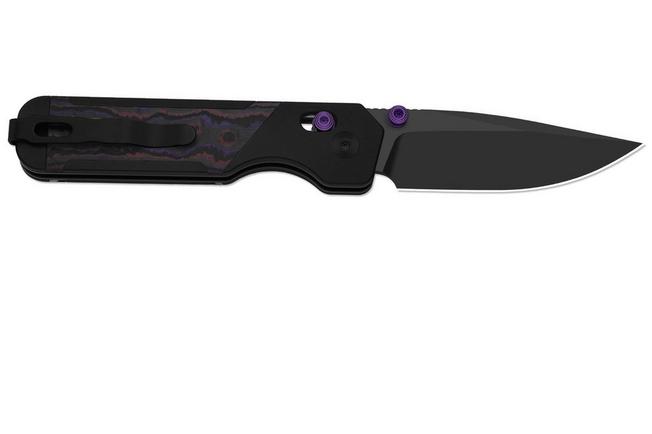 Obraz dla Nóż składany Kizer Militaw 315, Ki3634.31CDA1, Matte DLC Ultra Elmax, Black Aluminum/FatCarbon Purple Haze, projekt Jonathan Styles