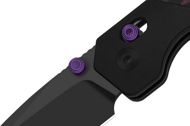 Obraz dla Nóż składany Kizer Militaw 315, Ki3634.31CDA1, Matte DLC Ultra Elmax, Black Aluminum/FatCarbon Purple Haze, projekt Jonathan Styles