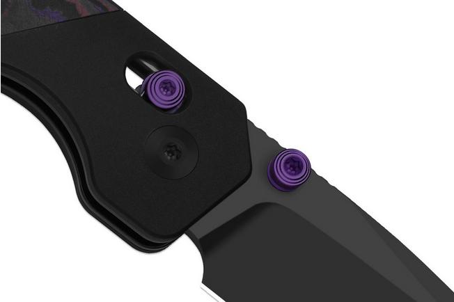 Obraz dla Nóż składany Kizer Militaw 315, Ki3634.31CDA1, Matte DLC Ultra Elmax, Black Aluminum/FatCarbon Purple Haze, projekt Jonathan Styles