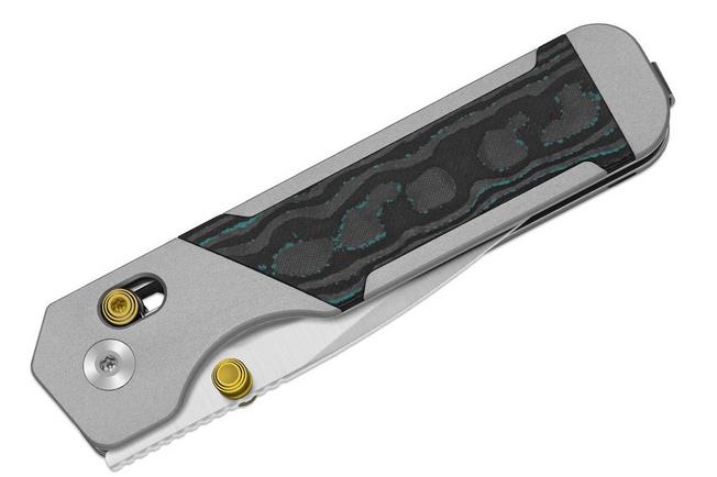 Obraz dla Nóż składany Kizer Militaw 315, Ki3634.31CDA2, Satin Elmax, Gray Aluminum/Shipwreck CamoCarbon, projekt Jonathan Styles