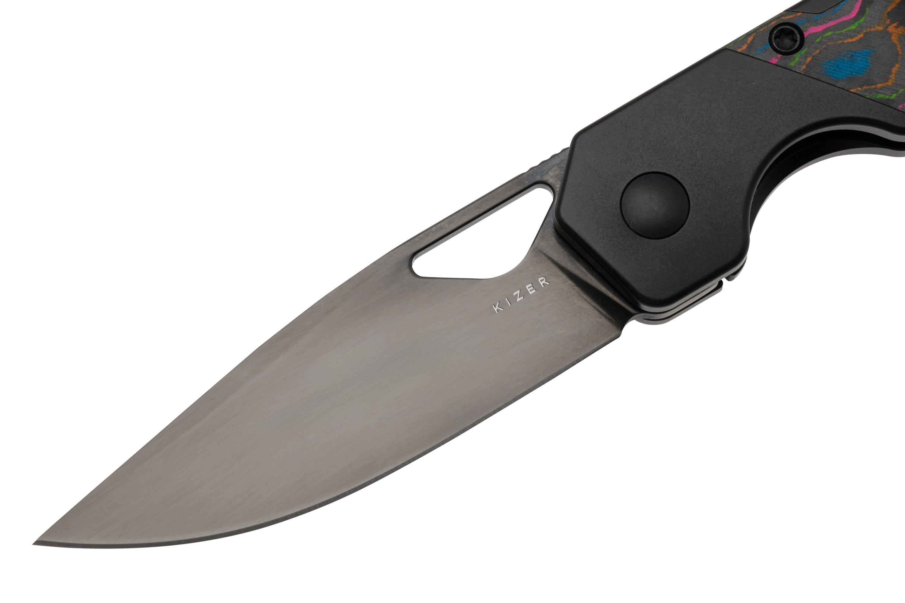 Mini Militaw | M390 | Titanium+Camo Carbon| DLC | Ki3634SA1 – Kizer