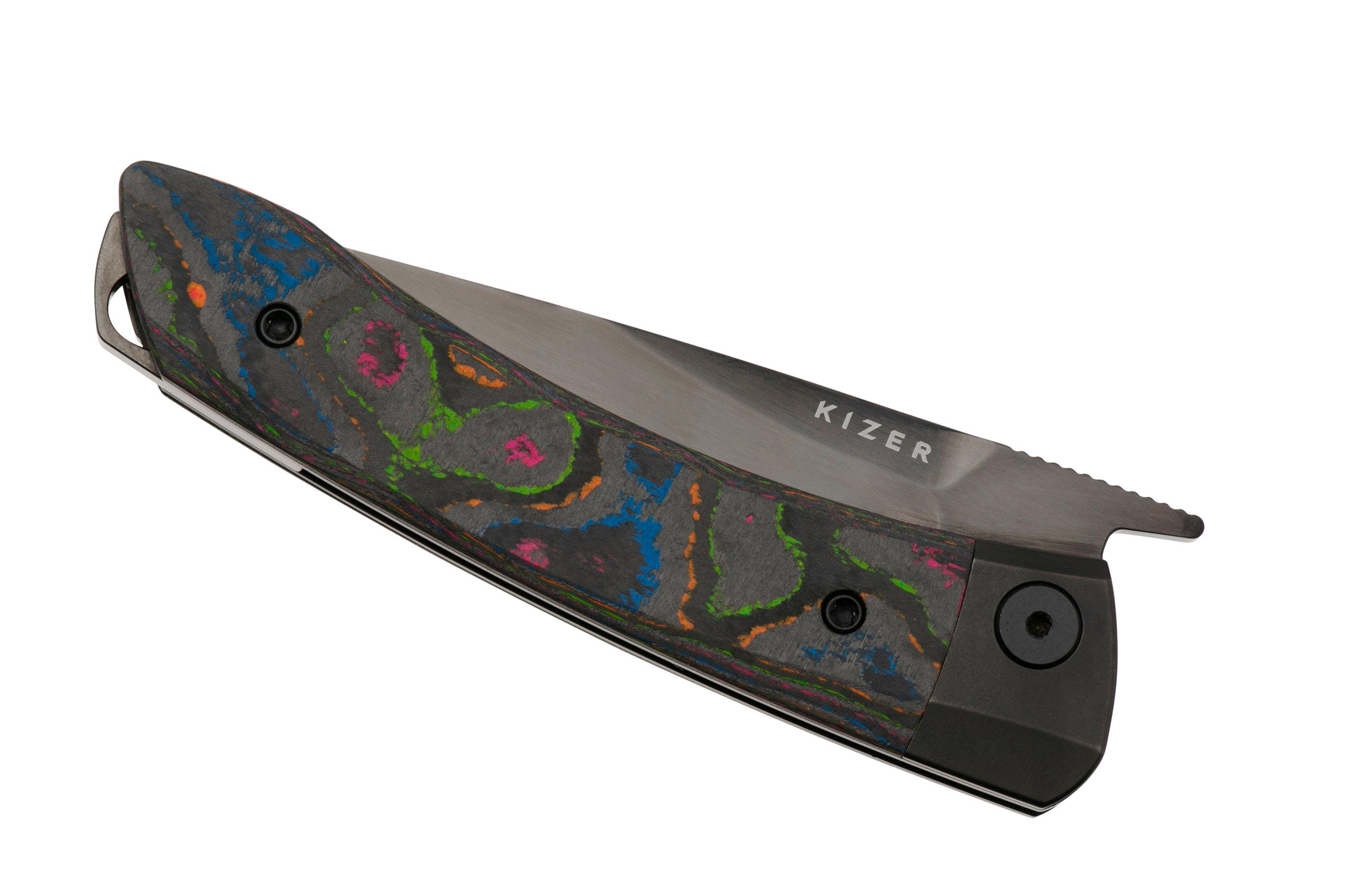 Kizer Mini Momo KI3663A2 Black CPM S35VN, Titanium Camo Carbon 80's, pocket knife, Vladimir Legachev design | Advantageously shopping at Knivesandtools.com Kizer Mini Momo KI3663A2 Black CPM S35VN, Titanium Camo Carbon 80's, pocket knife, Vladimir Legachev design | Advantageously shopping at Knivesandtools.com