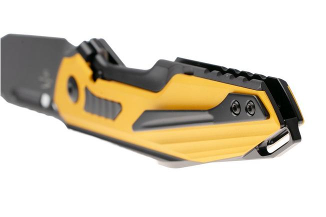 Afbeelding voor Kizer Zero KI3664A1, Black DLC CPM S35VN, Black Titanium, Yellow Aluminum zakmes, Maciej Torbé design