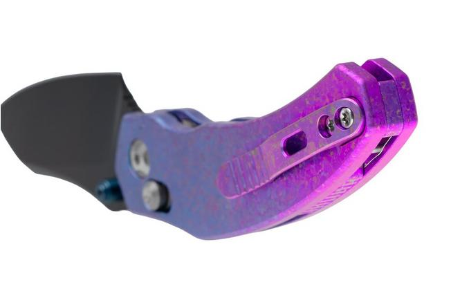 Afbeelding voor Kizer Mini Bulldog KI3672SA1 Polished DLC S45VN, Blue Purple Titanium, zakmes, O.SHO design