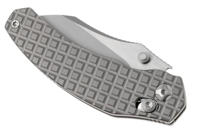 Afbeelding voor Kizer Mini Bulldog KI3672SA2 Two-Tone S45VN, Textured Titanium, zakmes, O.SHO design