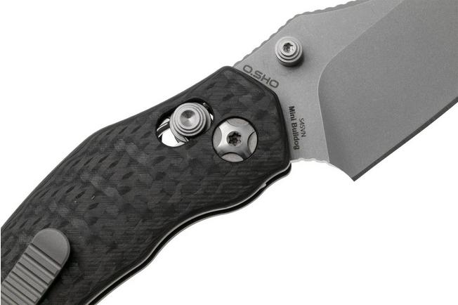 Afbeelding voor Kizer Mini Bulldog KI3672SA3 Stonewashed S45VN, Carbonfiber, zakmes, O.SHO design