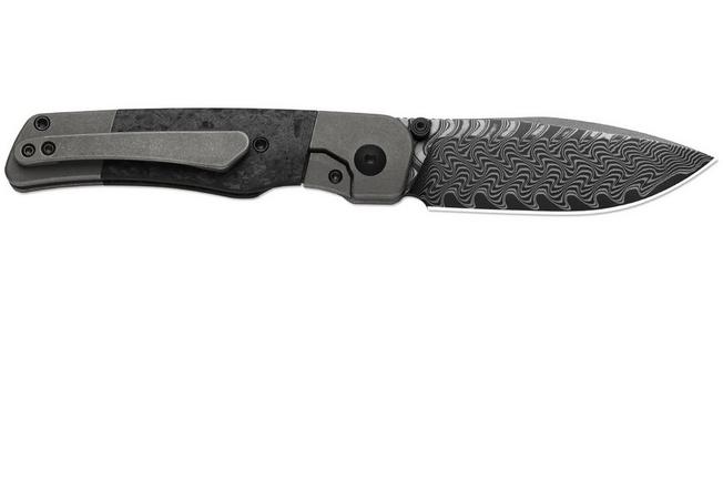 Bild für Kizer Coywolf KI3685A1 Acid Washed Damascus, Titanium & Carbon Fiber, Taschenmesser, Derek Sharon Design