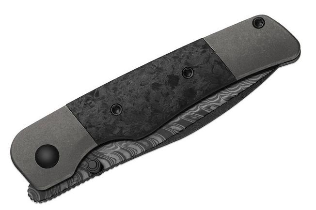 Bild für Kizer Coywolf KI3685A1 Acid Washed Damascus, Titanium & Carbon Fiber, Taschenmesser, Derek Sharon Design