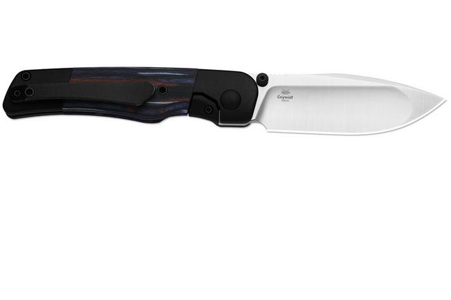 Bild für Kizer Coywolf KI3685A2 Satin Compound Grind S45VN, Titanium & Reconstituted Wood, Taschenmesser, Derek Sharon Design