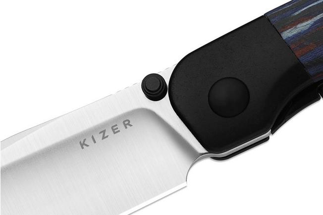 Bild für Kizer Coywolf KI3685A2 Satin Compound Grind S45VN, Titanium & Reconstituted Wood, Taschenmesser, Derek Sharon Design