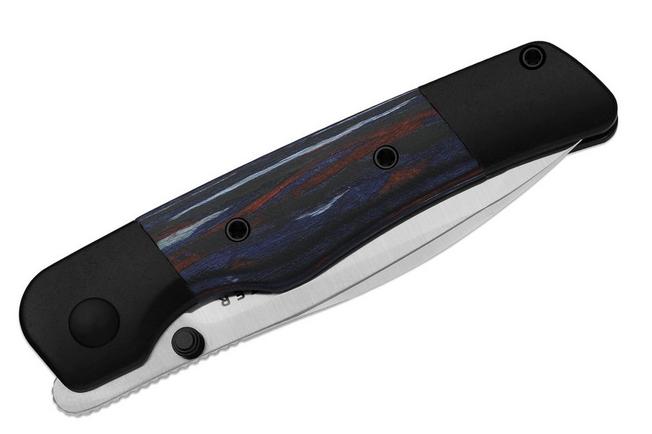 Bild für Kizer Coywolf KI3685A2 Satin Compound Grind S45VN, Titanium & Reconstituted Wood, Taschenmesser, Derek Sharon Design