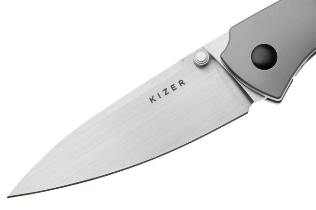 Afbeelding voor Kizer Spitfire KI3690A1 Satin S35VN, Titanium Carbonfiber, Timascus Backspacer, zakmes