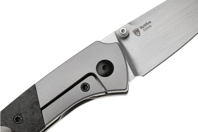 Afbeelding voor Kizer Spitfire KI3690A1 Satin S35VN, Titanium Carbonfiber, Timascus Backspacer, zakmes