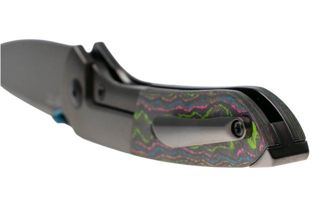 Afbeelding voor Kizer Spitfire KI3690A2 Polished DLC S35VN,  Black Titanium 80's Camo Carbon, zakmes