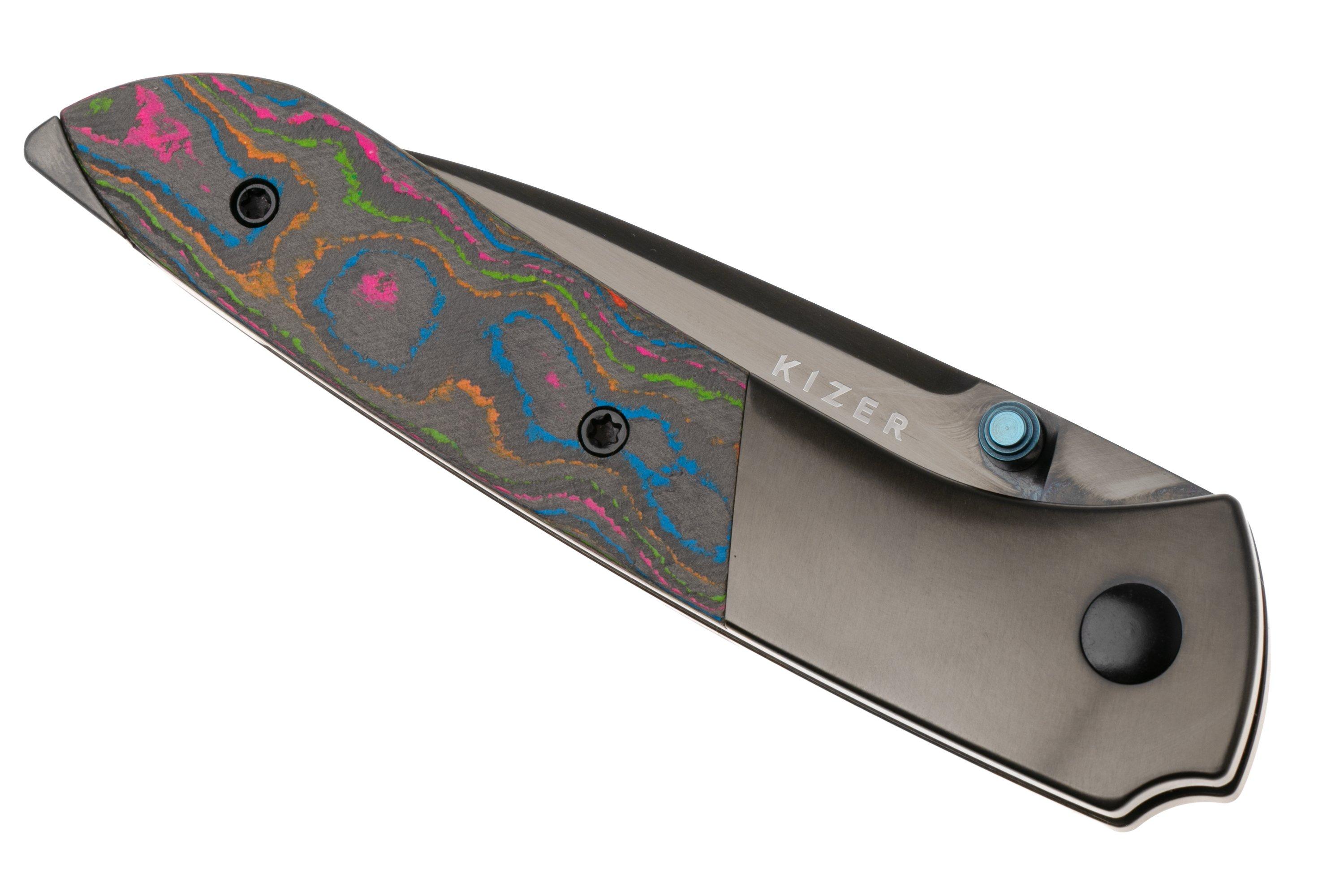 Kizer Spitfire KI3690A2 Polished DLC S35VN, Black Titanium 80's