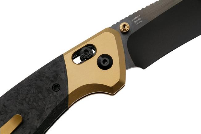 Afbeelding voor Kizer Staffi KI3695A1 Matte DLC S45Vn, Gold Titanium Carbonfiber Inlay, zakmes