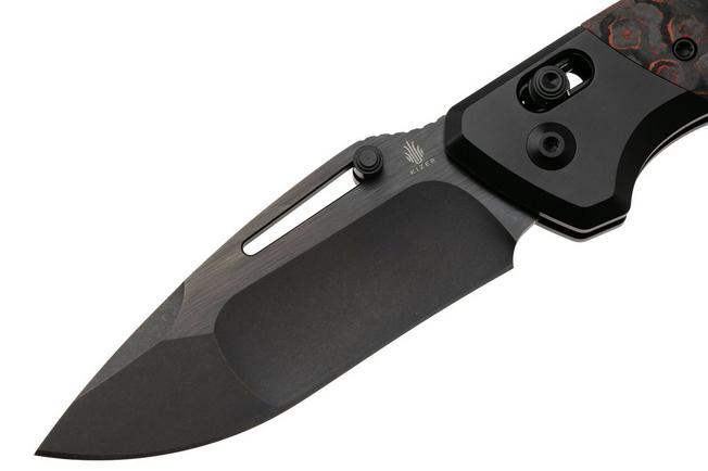 Afbeelding voor Kizer Bulli KI3695A3 Matte DLC S45VN, Black Titanium Mars Valley Fat Carbon, zakmes