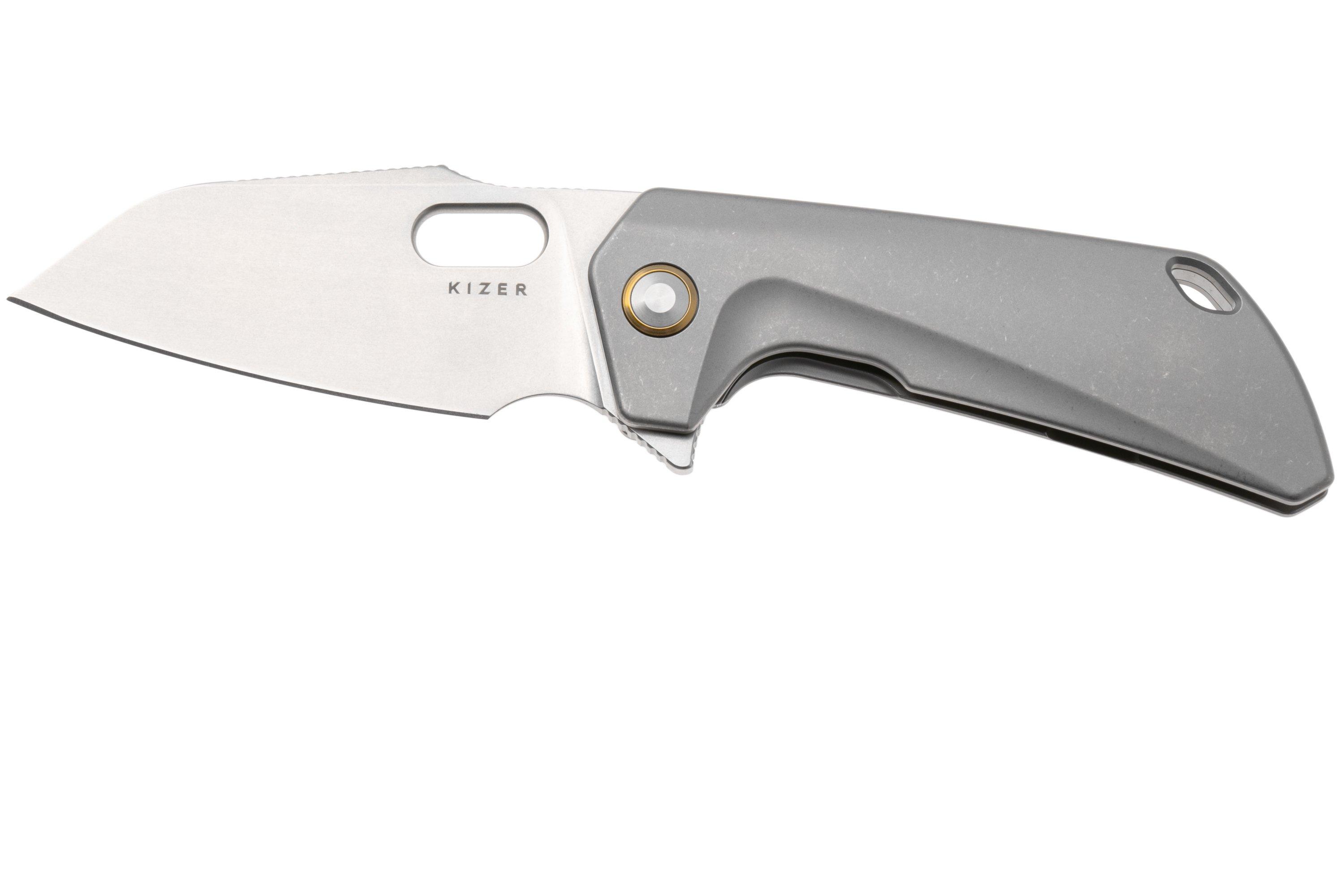 Kizer Takahe KI3701A1 Stonewashed S35VN, Titanium, pocket knife