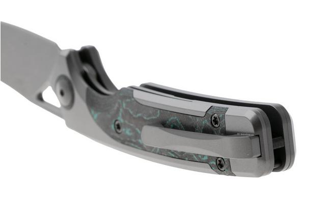 Afbeelding voor Kizer Ara KI3729A2, Gray Stonewashed CPM S45VN, Titanium / Brittany Blue Camo Carbon zakmes, Jonathan Styles and Paul Munko design