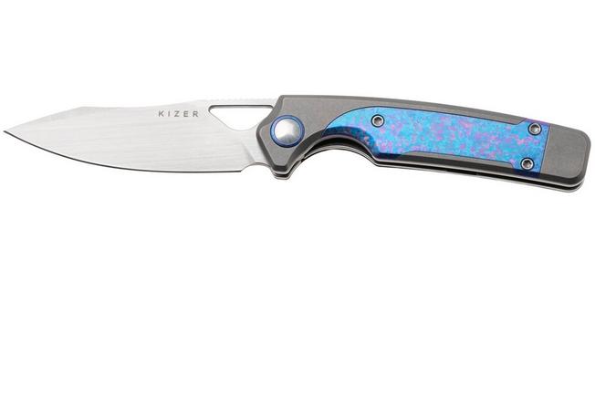 Afbeelding voor Kizer Ara KI3729A3, Hand Brushed Satin CPM S45VN, Snowflake Titanium zakmes, Jonathan Styles and Paul Munko design