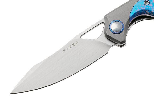 Afbeelding voor Kizer Ara KI3729A3, Hand Brushed Satin CPM S45VN, Snowflake Titanium zakmes, Jonathan Styles and Paul Munko design