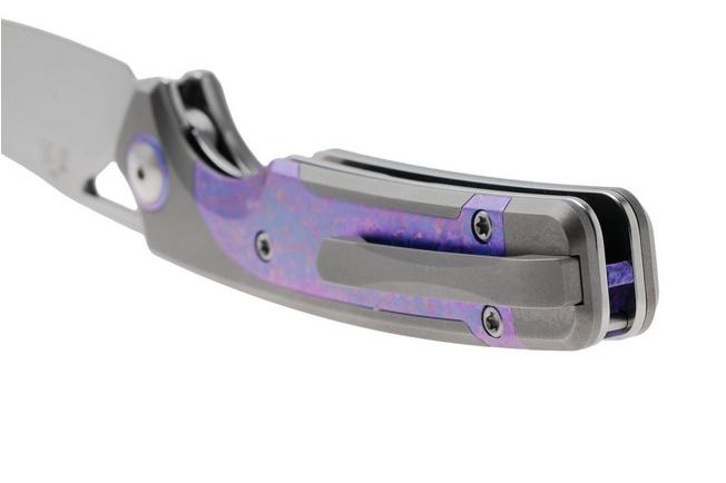 Afbeelding voor Kizer Ara KI3729A3, Hand Brushed Satin CPM S45VN, Snowflake Titanium zakmes, Jonathan Styles and Paul Munko design