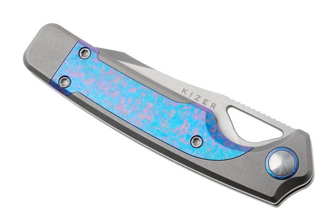 Afbeelding voor Kizer Ara KI3729A3, Hand Brushed Satin CPM S45VN, Snowflake Titanium zakmes, Jonathan Styles and Paul Munko design