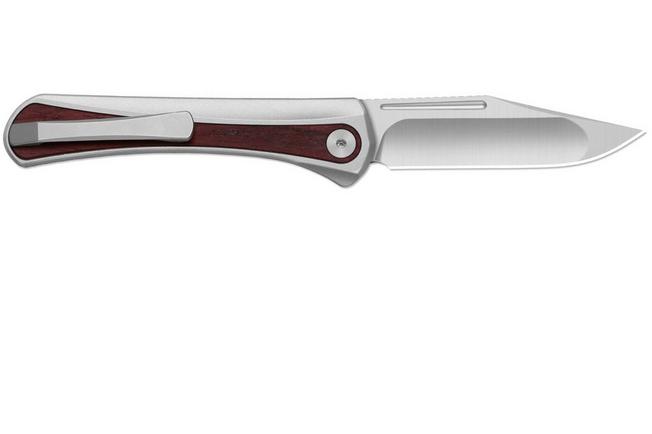 Afbeelding voor Kizer Melody Ki3732A2, Satin S35VN, Aluminum/Panama Rosewood zakmes, Paul Munko design