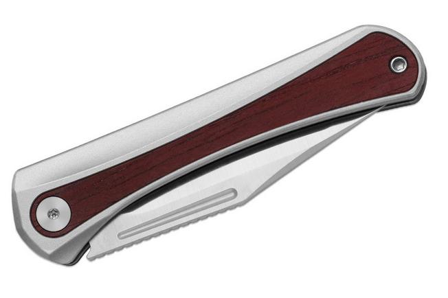 Afbeelding voor Kizer Melody Ki3732A2, Satin S35VN, Aluminum/Panama Rosewood zakmes, Paul Munko design