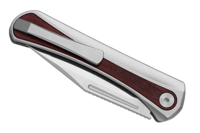 Afbeelding voor Kizer Melody Ki3732A2, Satin S35VN, Aluminum/Panama Rosewood zakmes, Paul Munko design