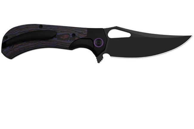 Obraz dla Nóż składany Kizer Cyclone Ki3734A1, Matte DLC Ultra S35VN, Titanium, Purple Haze FatCarbon, projekt James Lowe