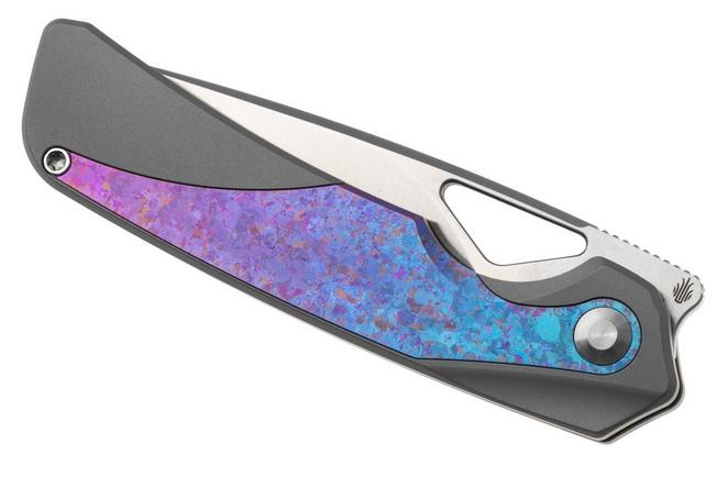 Afbeelding voor Kizer Topsail KI3735A1 Satin S45VN, Titanium & Crystallized Titanium Inlays, zakmes, Jonathan Styles design