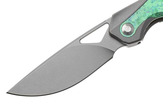 Afbeelding voor Kizer Topsail KI3735A4 Stonewashed M390, Titanium & Crystallized Titanium Inlays, zakmes, Jonathan Styles design