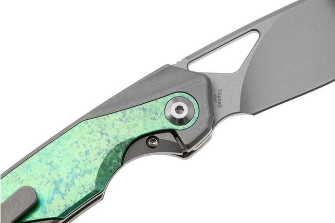 Afbeelding voor Kizer Topsail KI3735A4 Stonewashed M390, Titanium & Crystallized Titanium Inlays, zakmes, Jonathan Styles design