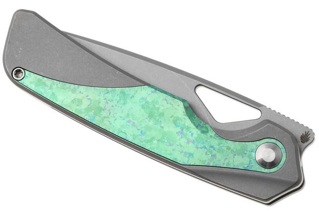 Afbeelding voor Kizer Topsail KI3735A4 Stonewashed M390, Titanium & Crystallized Titanium Inlays, zakmes, Jonathan Styles design