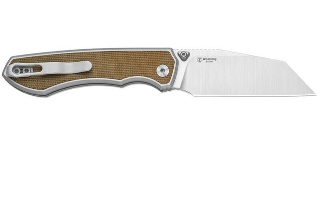 Image for Kizer Wharning KI3738A1 Satin S45VN, Aluminum Norplex UltreX Micarta, pocket knife, Johan Jordaan design