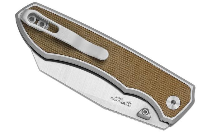 Image for Kizer Wharning KI3738A1 Satin S45VN, Aluminum Norplex UltreX Micarta, pocket knife, Johan Jordaan design