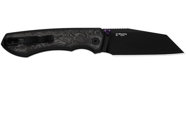 Image for Kizer Wharning KI3738A2 PVD S45VN, Black Aluminum Norplex UltreX Micarta, pocket knife, Johan Jordaan design