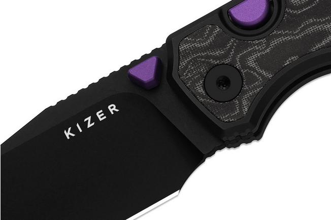Image for Kizer Wharning KI3738A2 PVD S45VN, Black Aluminum Norplex UltreX Micarta, pocket knife, Johan Jordaan design