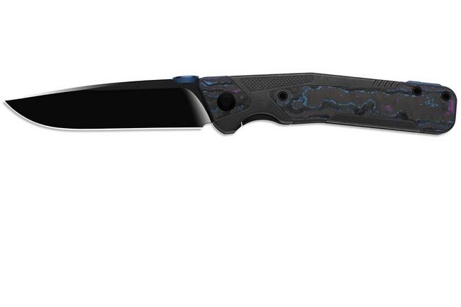 Image pour Kizer Sable Chief Ki3745A1, Matte DLC Ultra K390, Black Titanium/CamoCarbon Damtanium, couteau de poche, Jonathan Styles design