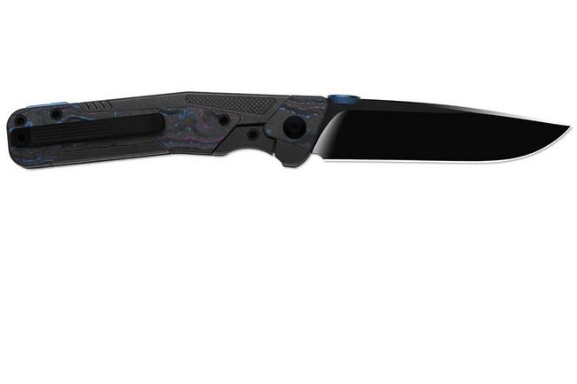 Image pour Kizer Sable Chief Ki3745A1, Matte DLC Ultra K390, Black Titanium/CamoCarbon Damtanium, couteau de poche, Jonathan Styles design