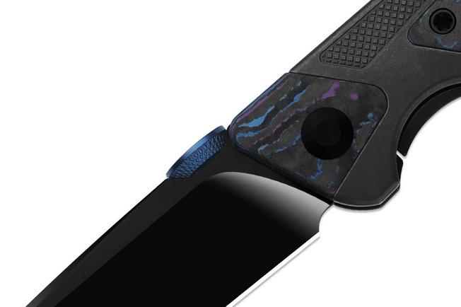 Image pour Kizer Sable Chief Ki3745A1, Matte DLC Ultra K390, Black Titanium/CamoCarbon Damtanium, couteau de poche, Jonathan Styles design