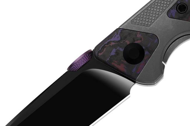 Image pour Kizer Sable Chief Ki3745A2, Matte DLC Ultra K390, Gray Titanium/Purple Haze FatCarbon, couteau de poche, Jonathan Styles design