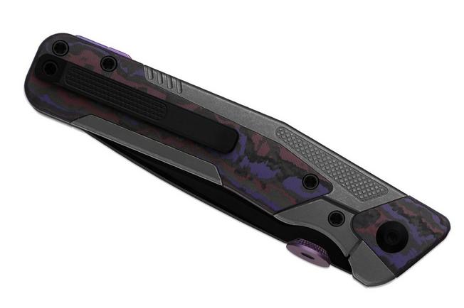 Image pour Kizer Sable Chief Ki3745A2, Matte DLC Ultra K390, Gray Titanium/Purple Haze FatCarbon, couteau de poche, Jonathan Styles design