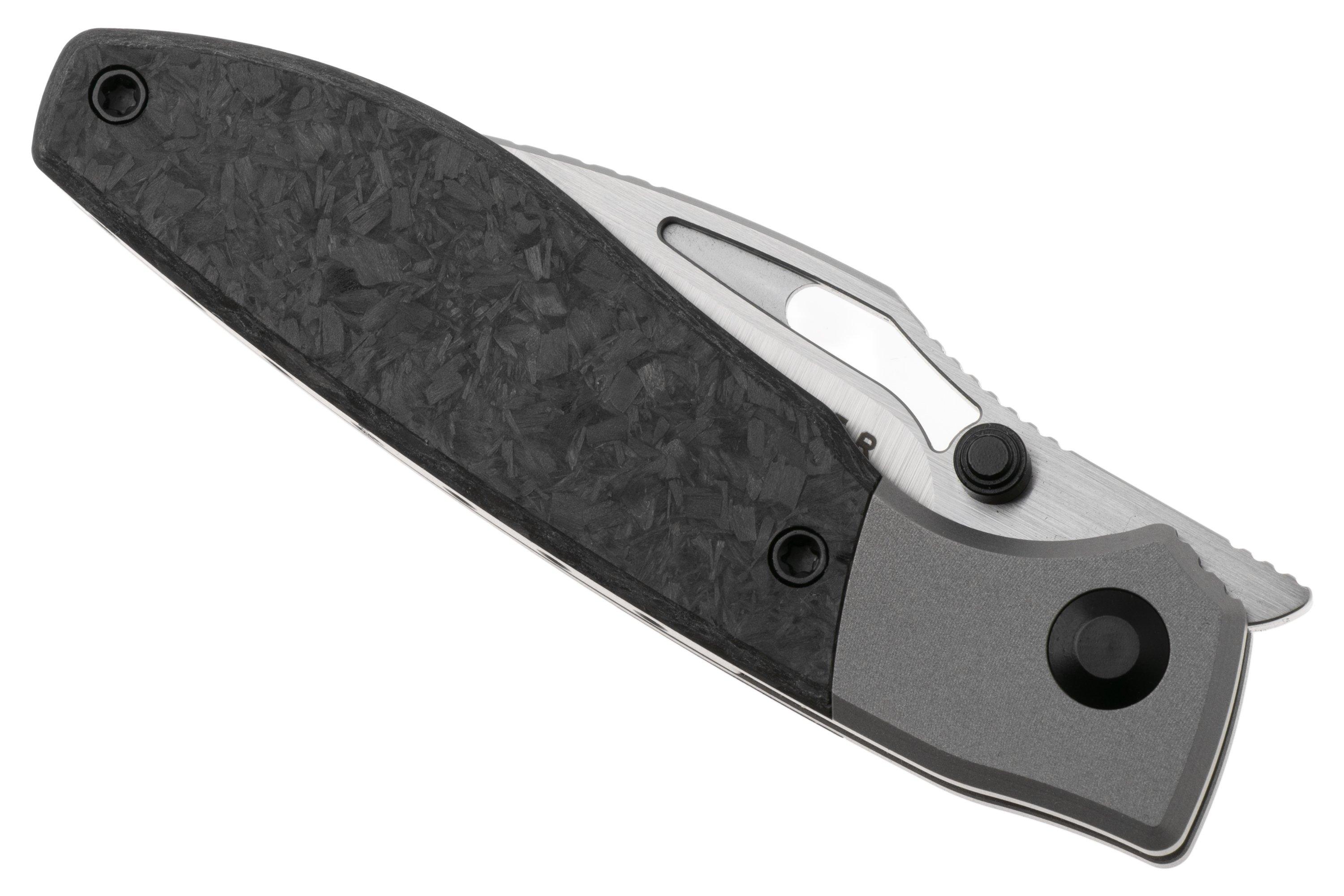 Kizer Shrike KI3746A1 Hand Brushed Satin S45VN, Gray Titanium