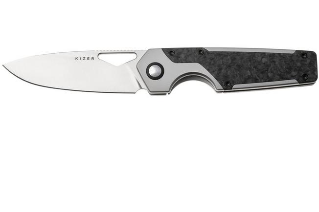 Imagen para Kizer Serpentine KI3759FDA1 Satin Elmax, Titanium & Carbonfiber Inlays, navaja, diseño de Jonathan Styles