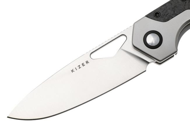 Imagen para Kizer Serpentine KI3759FDA1 Satin Elmax, Titanium & Carbonfiber Inlays, navaja, diseño de Jonathan Styles