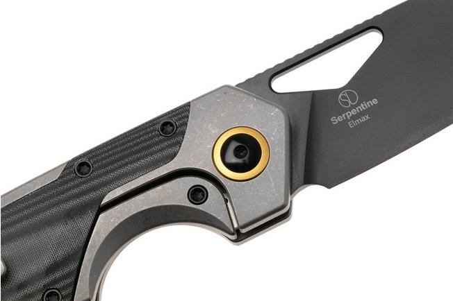 Imagen para Kizer Serpentine KI3759FDA2 Matte DLC Elmax, Titanium & Micarta Inlays, navaja, diseño de Jonathan Styles