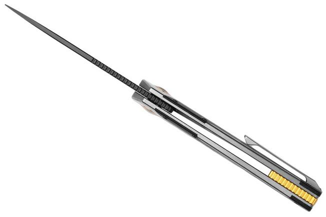 Imagen para Kizer Serpentine KI3759FDA2 Matte DLC Elmax, Titanium & Micarta Inlays, navaja, diseño de Jonathan Styles